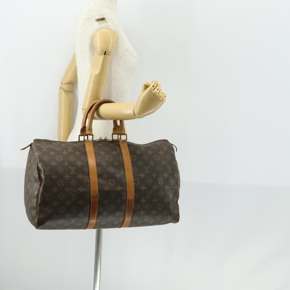LOUIS VUITTON Monogram Keepall 45 Boston Bag M41428 LV Auth 160646