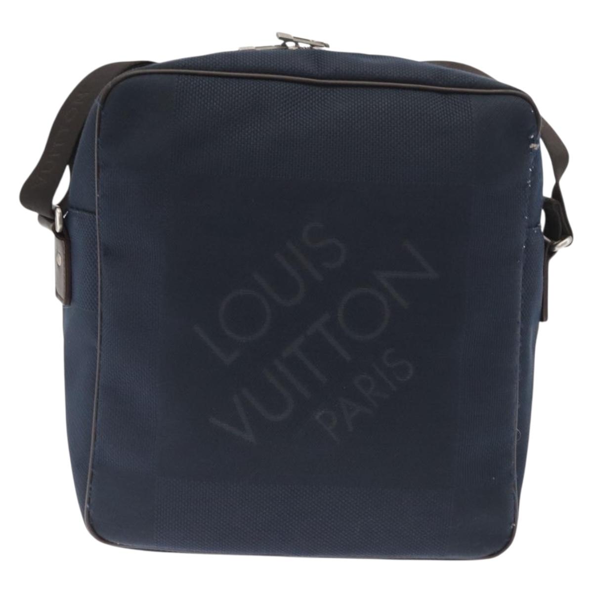 LOUIS VUITTON Damier Geant Pilot Shoulder Bag Blue N41159 LV Auth 160664