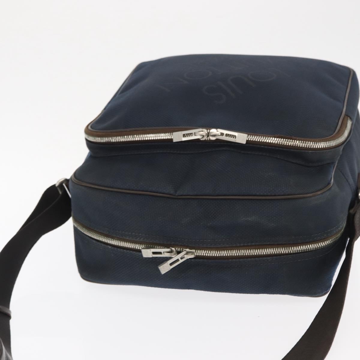 LOUIS VUITTON Damier Geant Pilot Shoulder Bag Blue N41159 LV Auth 160664