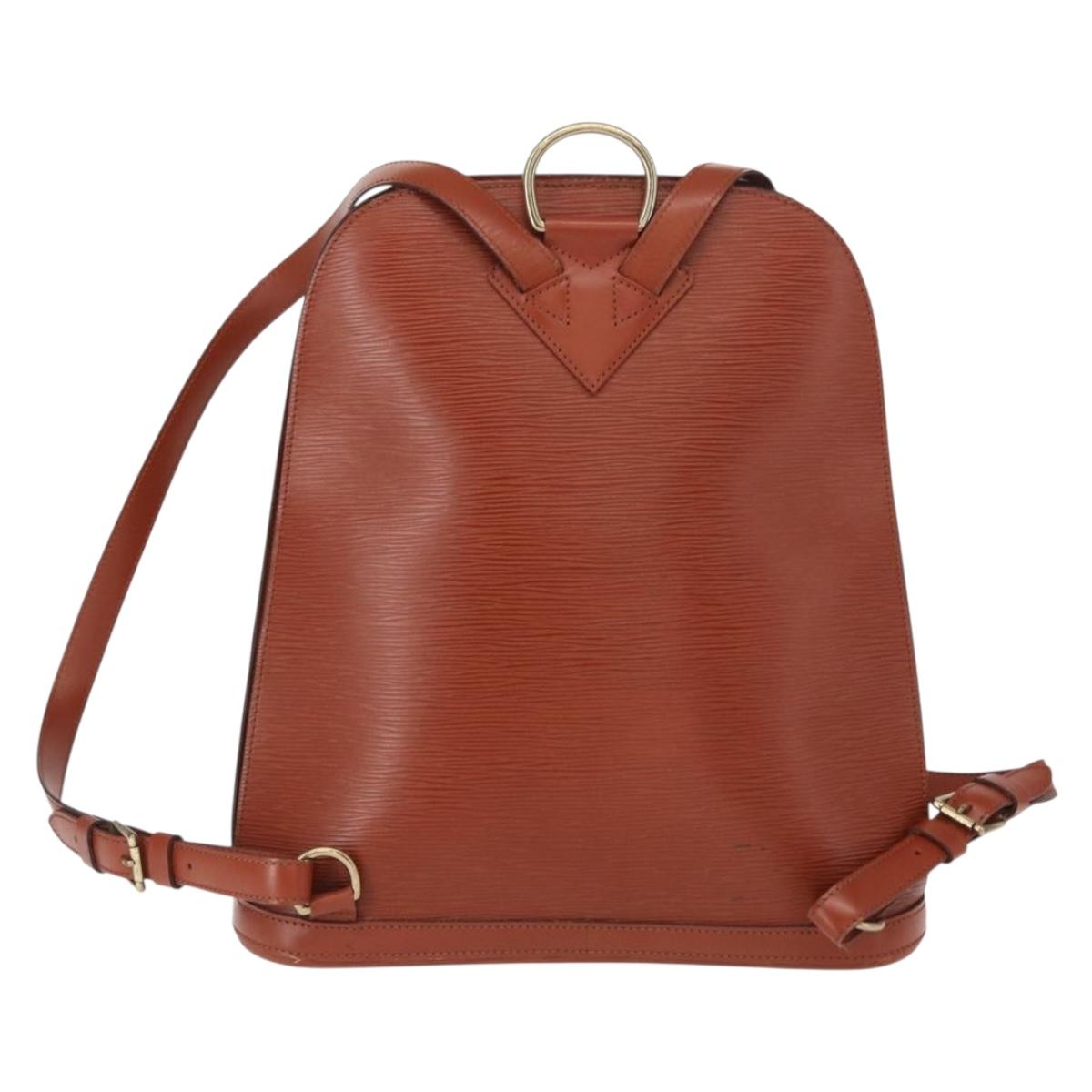 LOUIS VUITTON Epi Gobelins Backpack Brown Kenya M52293 LV Auth 160667