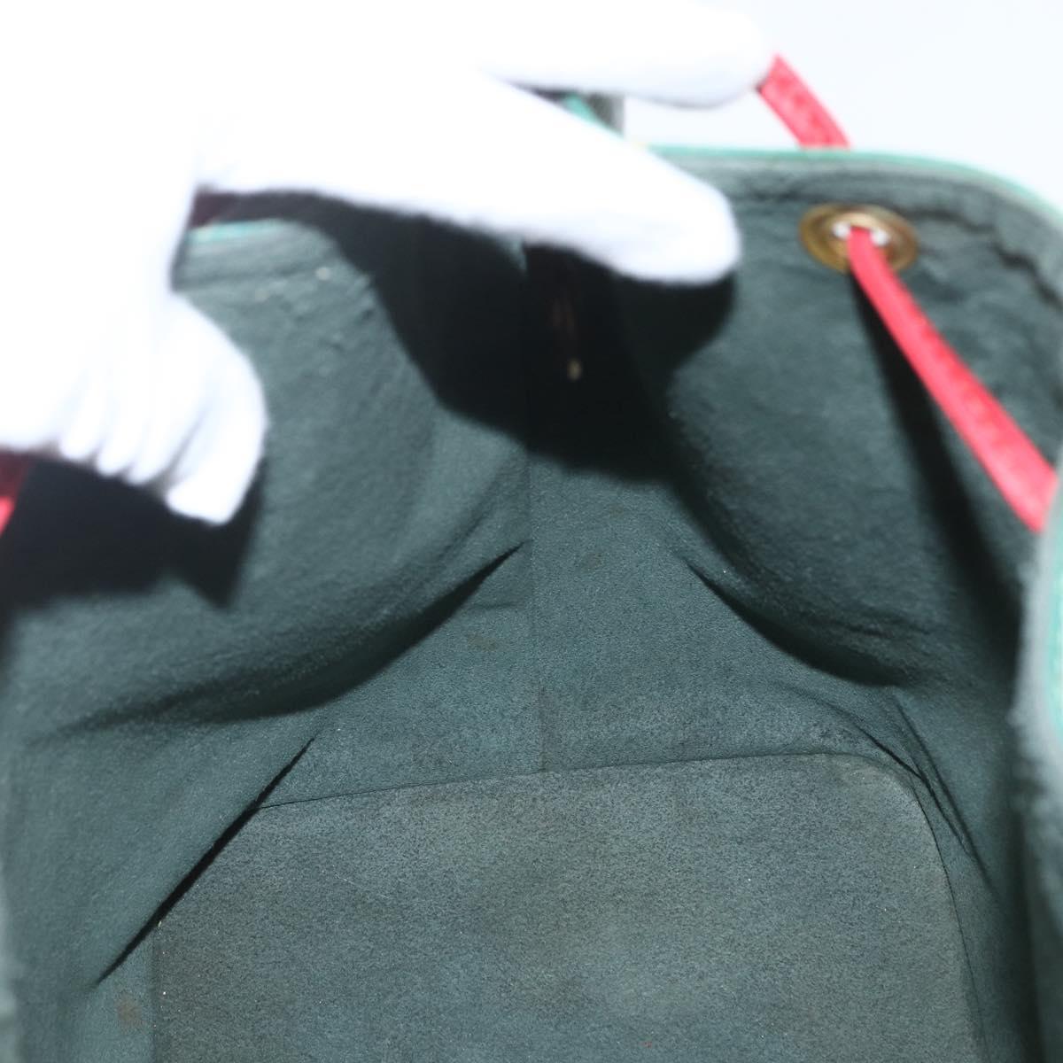 LOUIS VUITTON Epi Petit Noe Shoulder Bag Bicolor Green Red M44147 LV Auth 160668