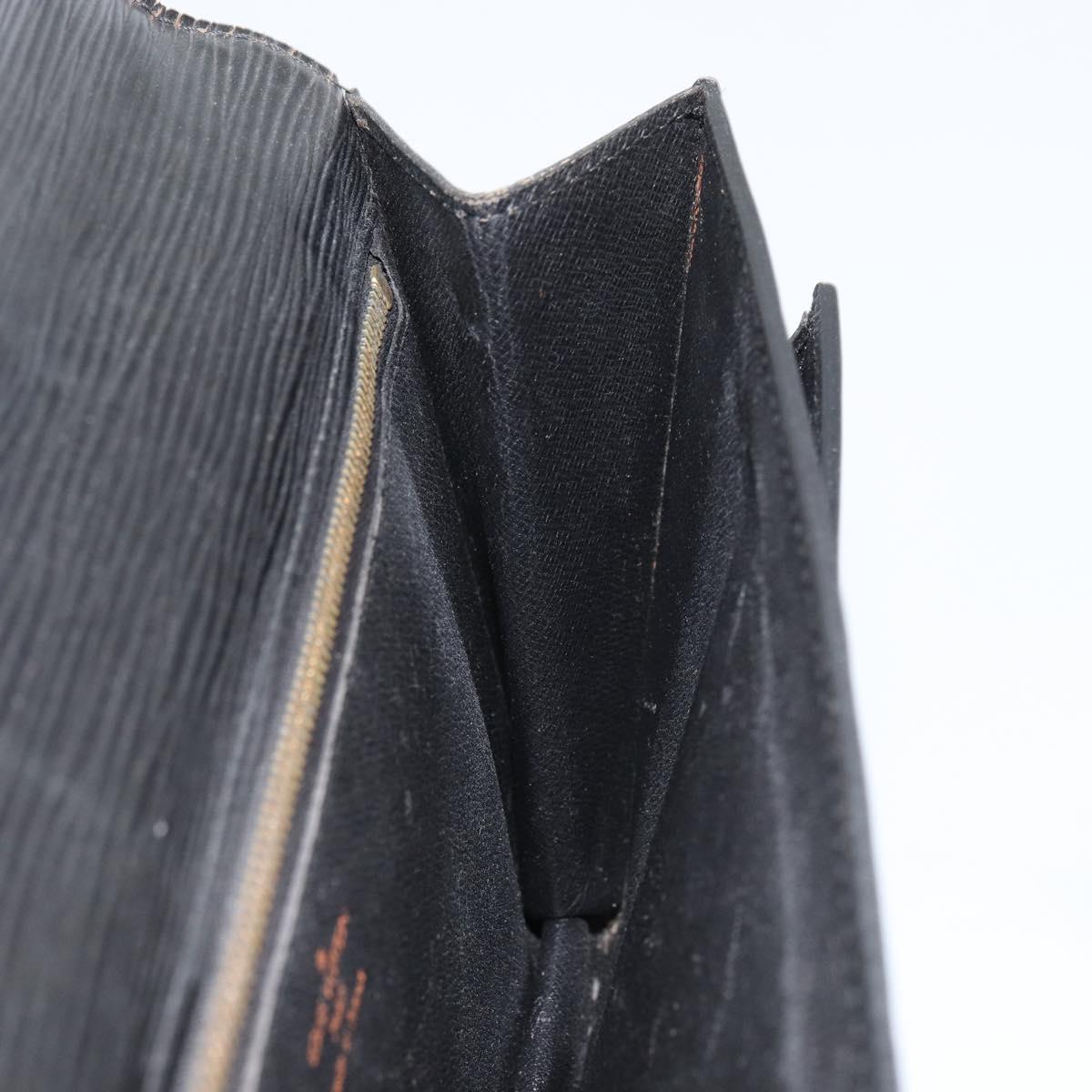 LOUIS VUITTON Epi Serie Dragonne Clutch Bag Black Noir M52612 LV Auth 160670