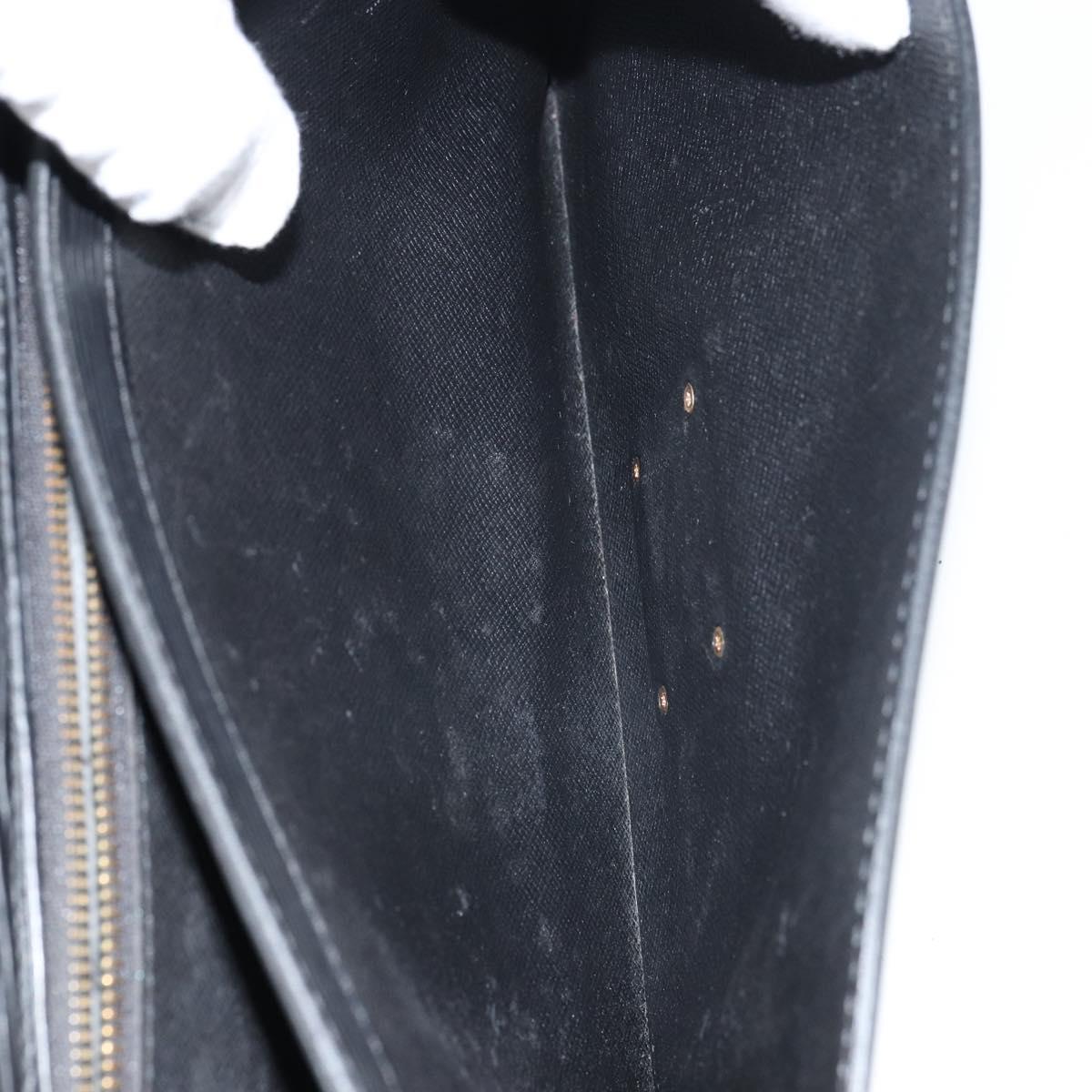 LOUIS VUITTON Epi Serie Dragonne Clutch Bag Black Noir M52612 LV Auth 160670