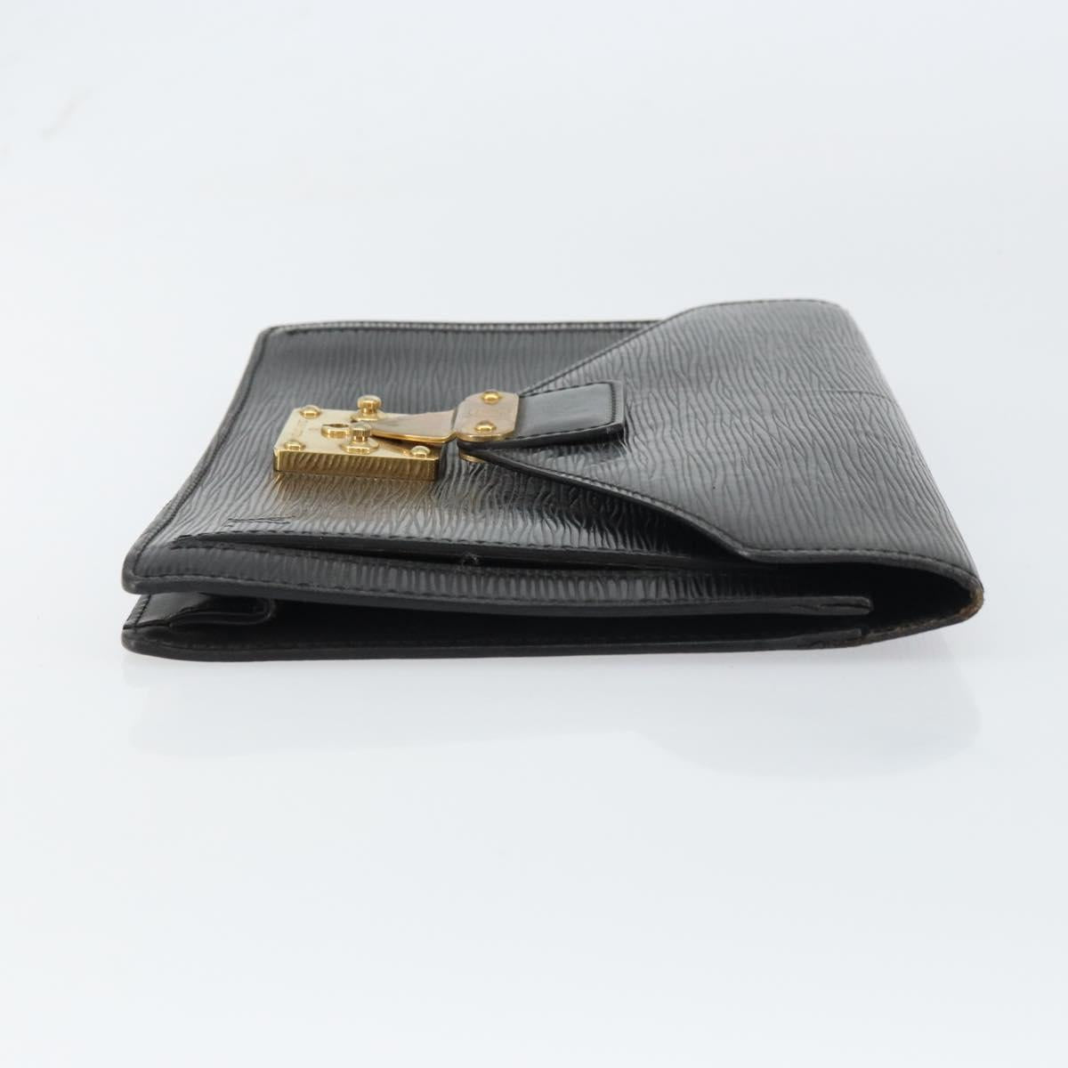 LOUIS VUITTON Epi Serie Dragonne Clutch Bag Black Noir M52612 LV Auth 160670