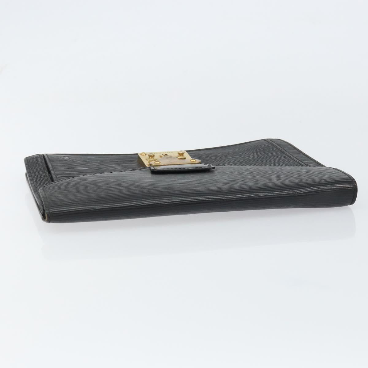 LOUIS VUITTON Epi Serie Dragonne Clutch Bag Black Noir M52612 LV Auth 160670