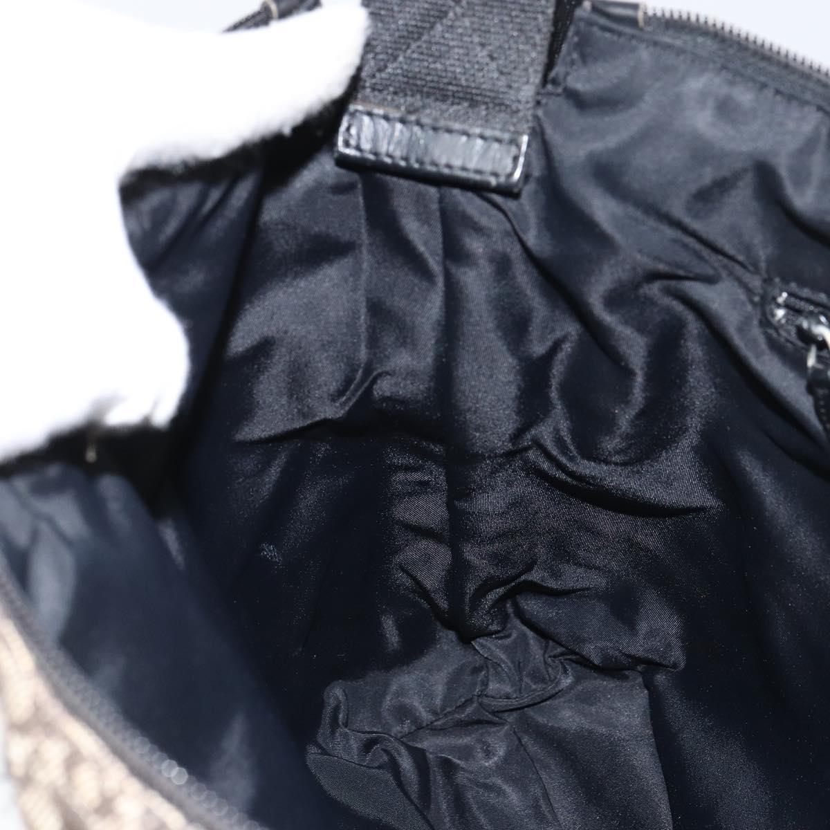 Christian Dior Trotter Canvas Shoulder Bag Navy Silver Auth 160674