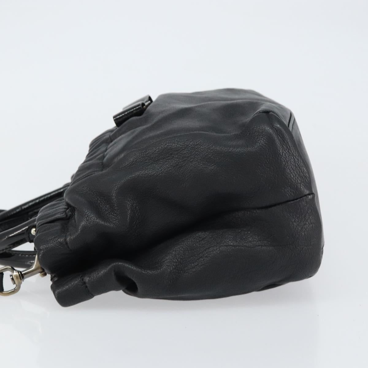 Salvatore Ferragamo Vala Hand Bag Leather 2way Black Auth 160688