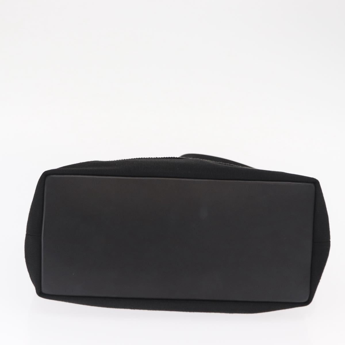 Salvatore Ferragamo Vala Hand Bag Canvas 2way Black Auth 160689