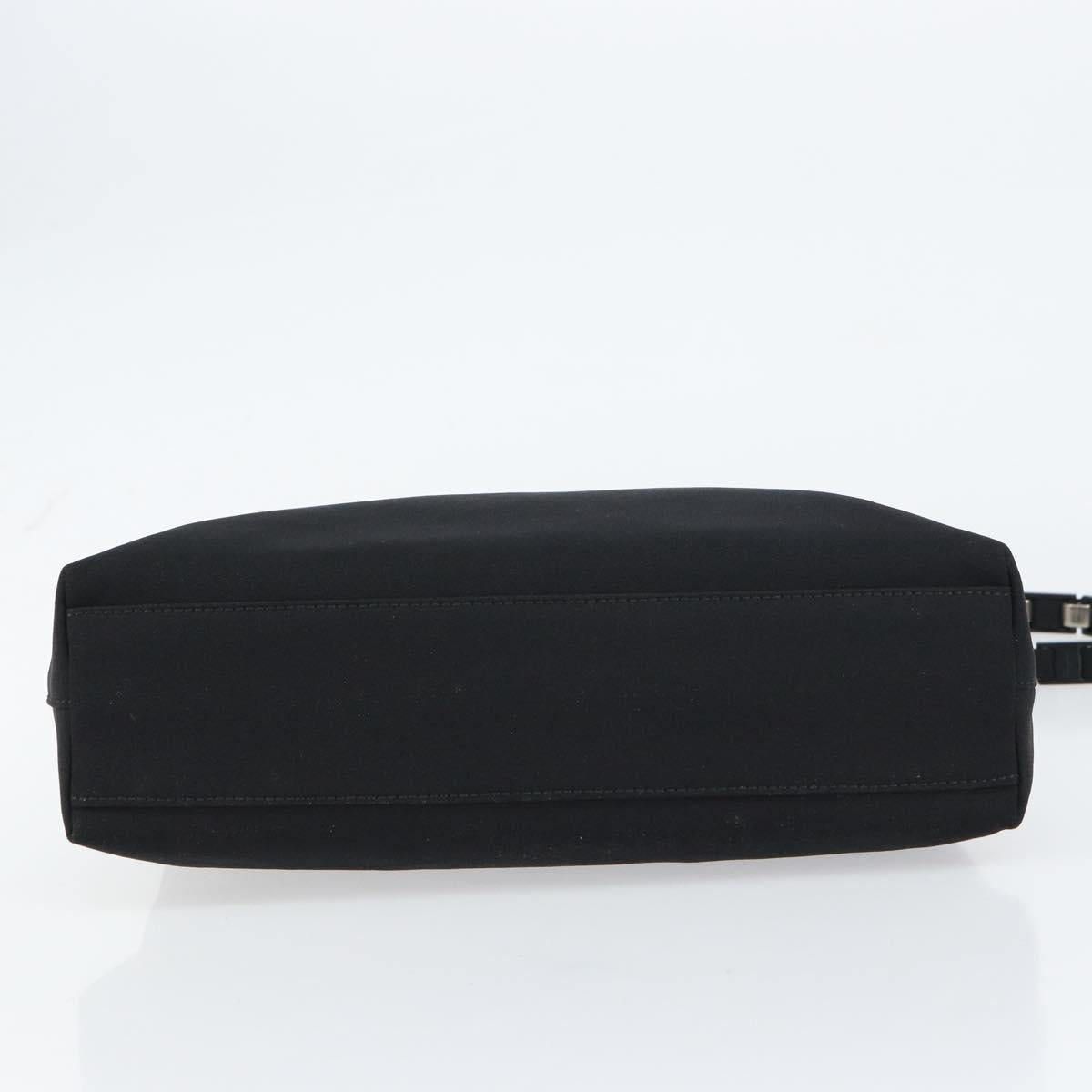 Salvatore Ferragamo Vala Shoulder Bag Nylon Black Auth 160693