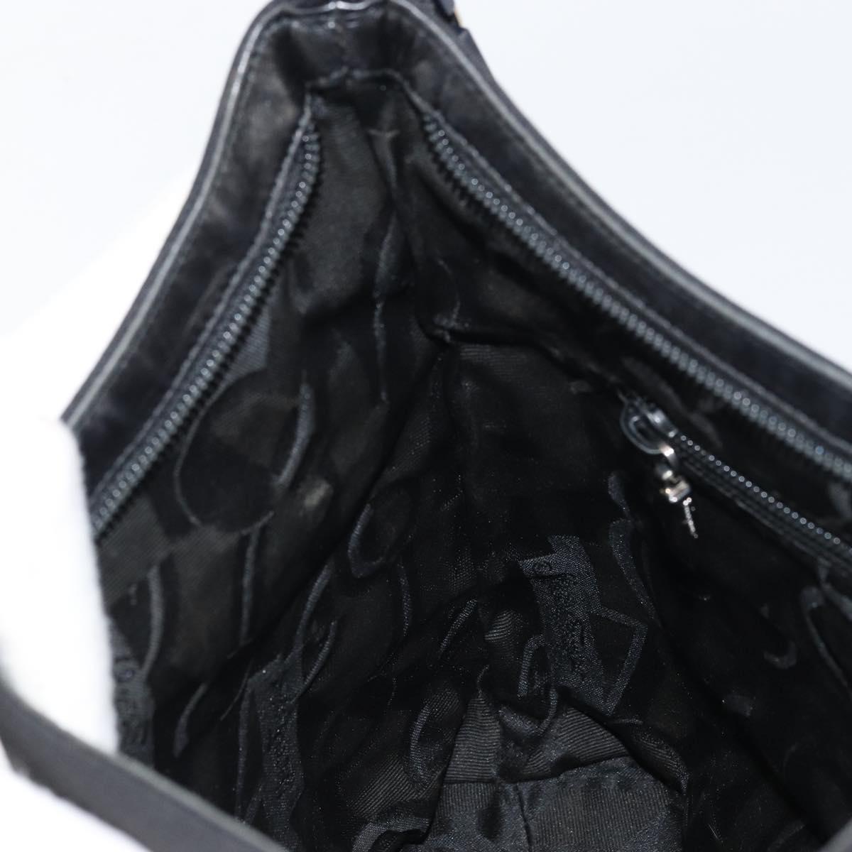 Salvatore Ferragamo Vala Shoulder Bag Nylon Black Auth 160694