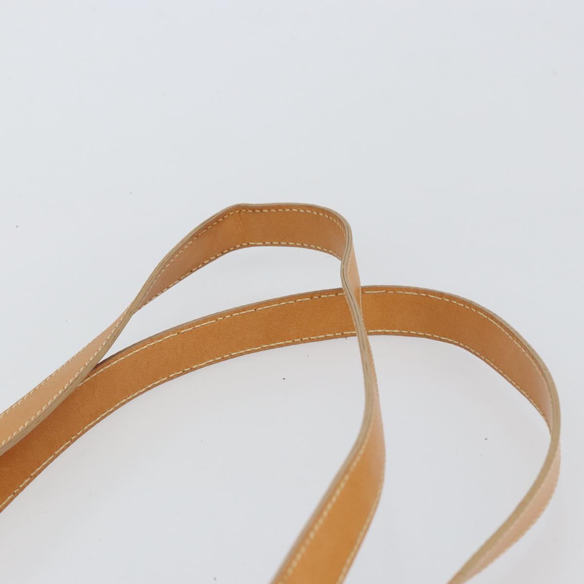 CELINE Macadam Canvas Tote Bag PVC Beige Gold Auth 160703