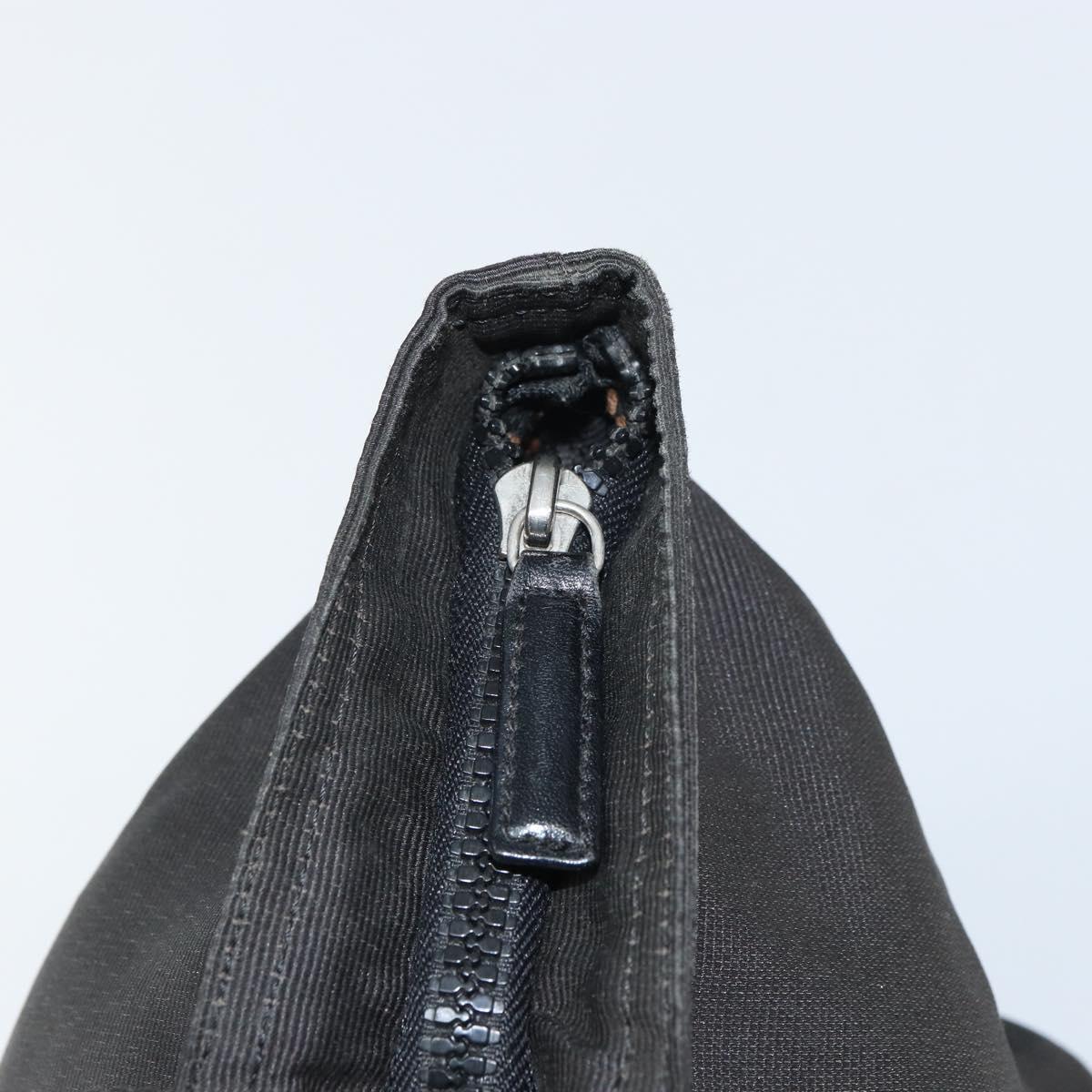 FENDI Hand Bag Black Silver Auth 160704