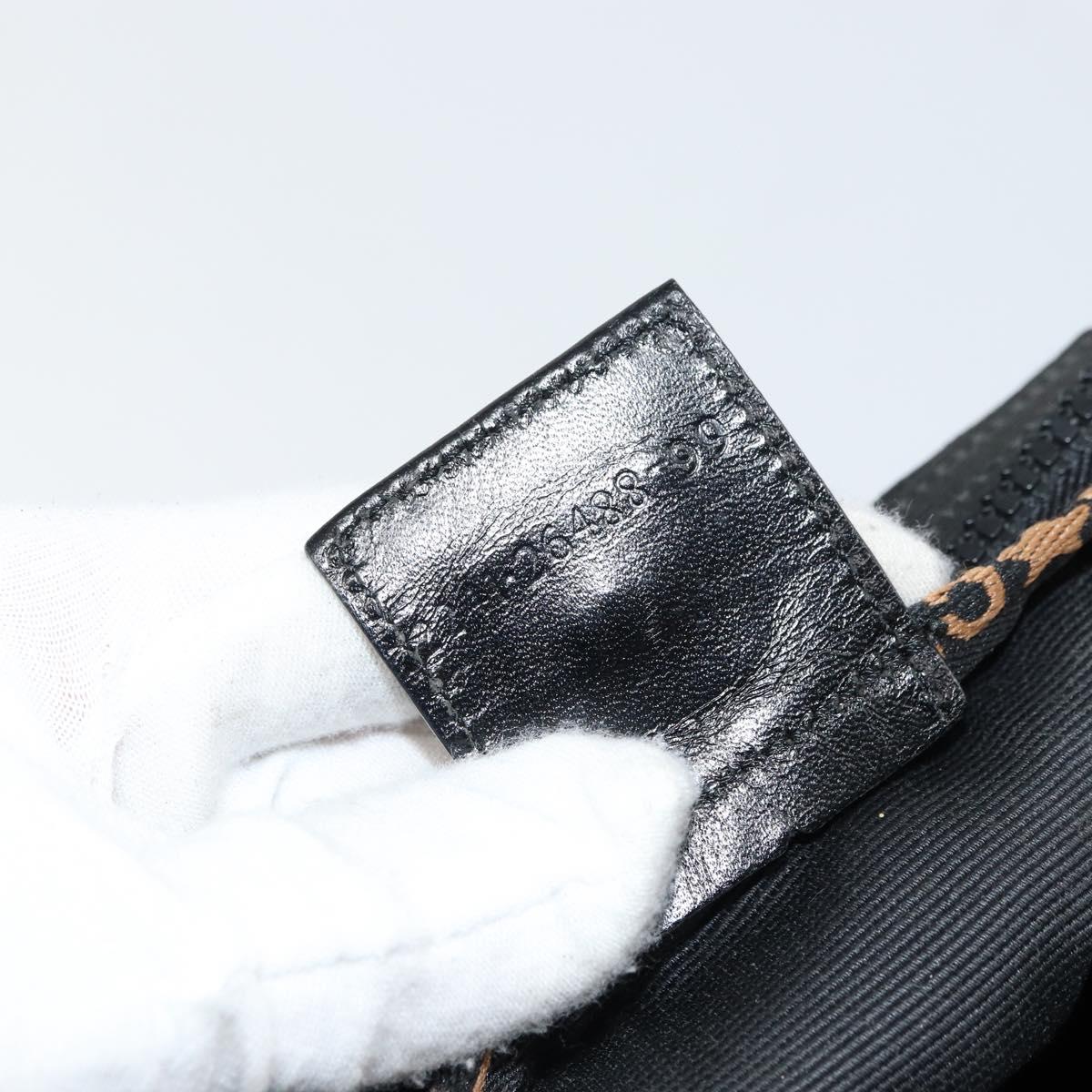FENDI Hand Bag Black Silver Auth 160704