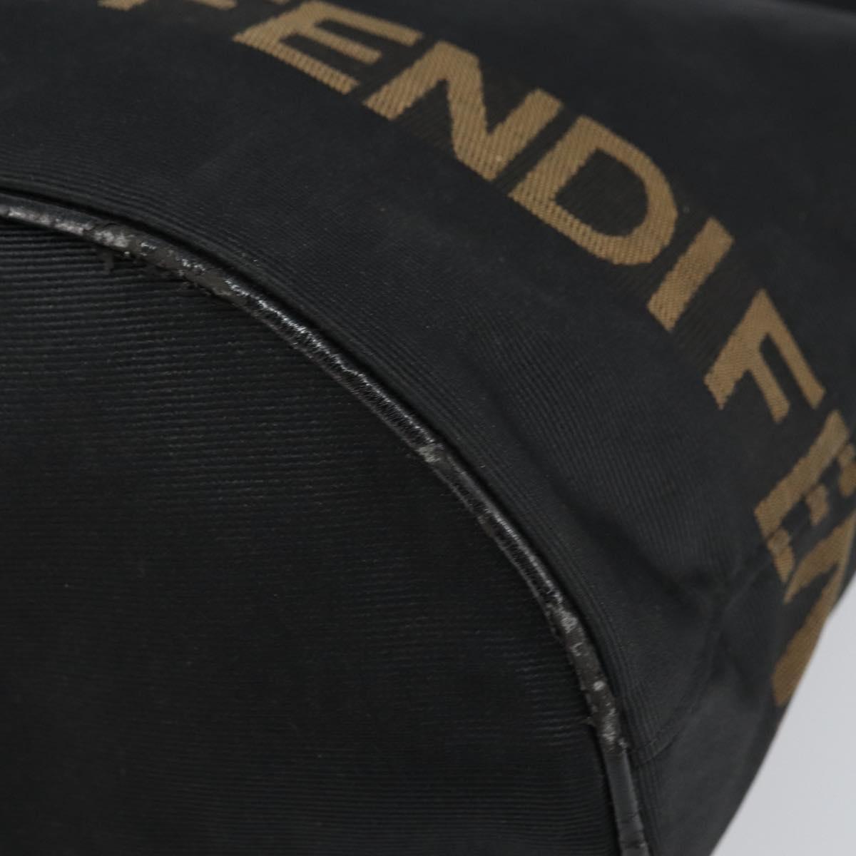 FENDI Tote Bag Black Silver Auth 160705