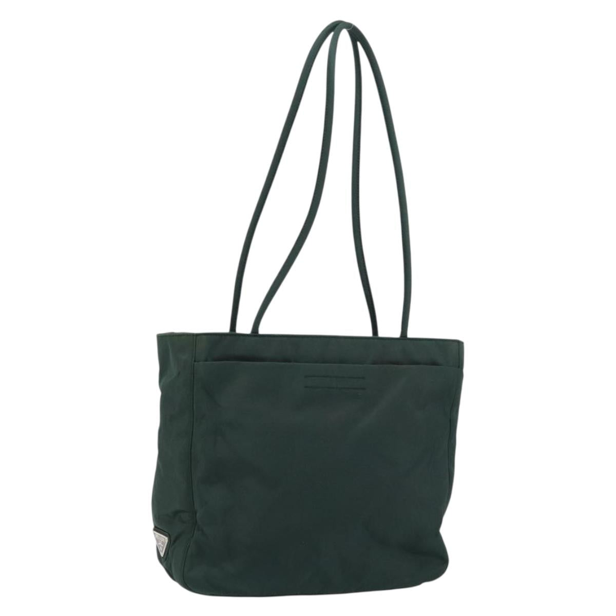 PRADA Tote Bag Nylon Khaki Auth 160711