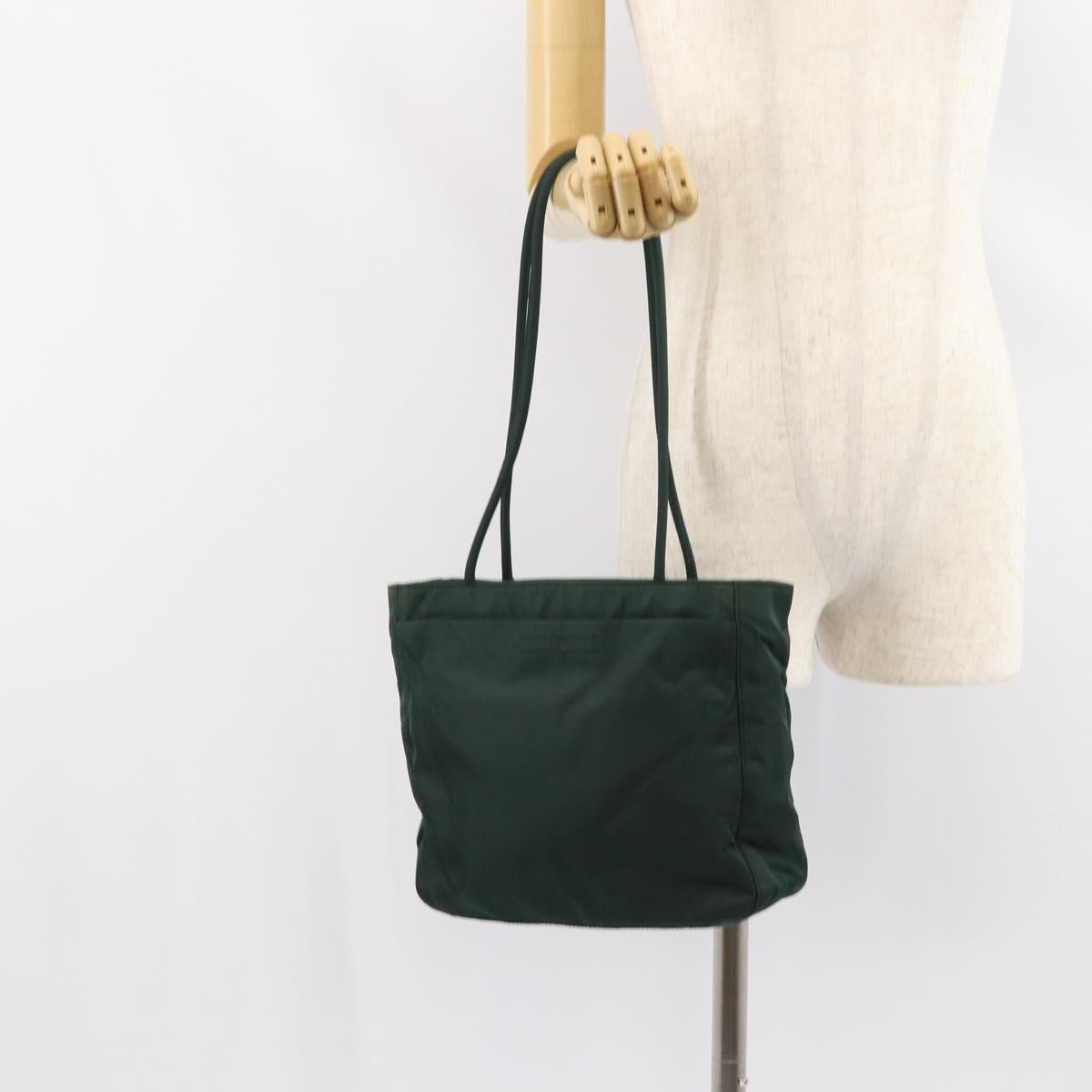 PRADA Tote Bag Nylon Khaki Auth 160711