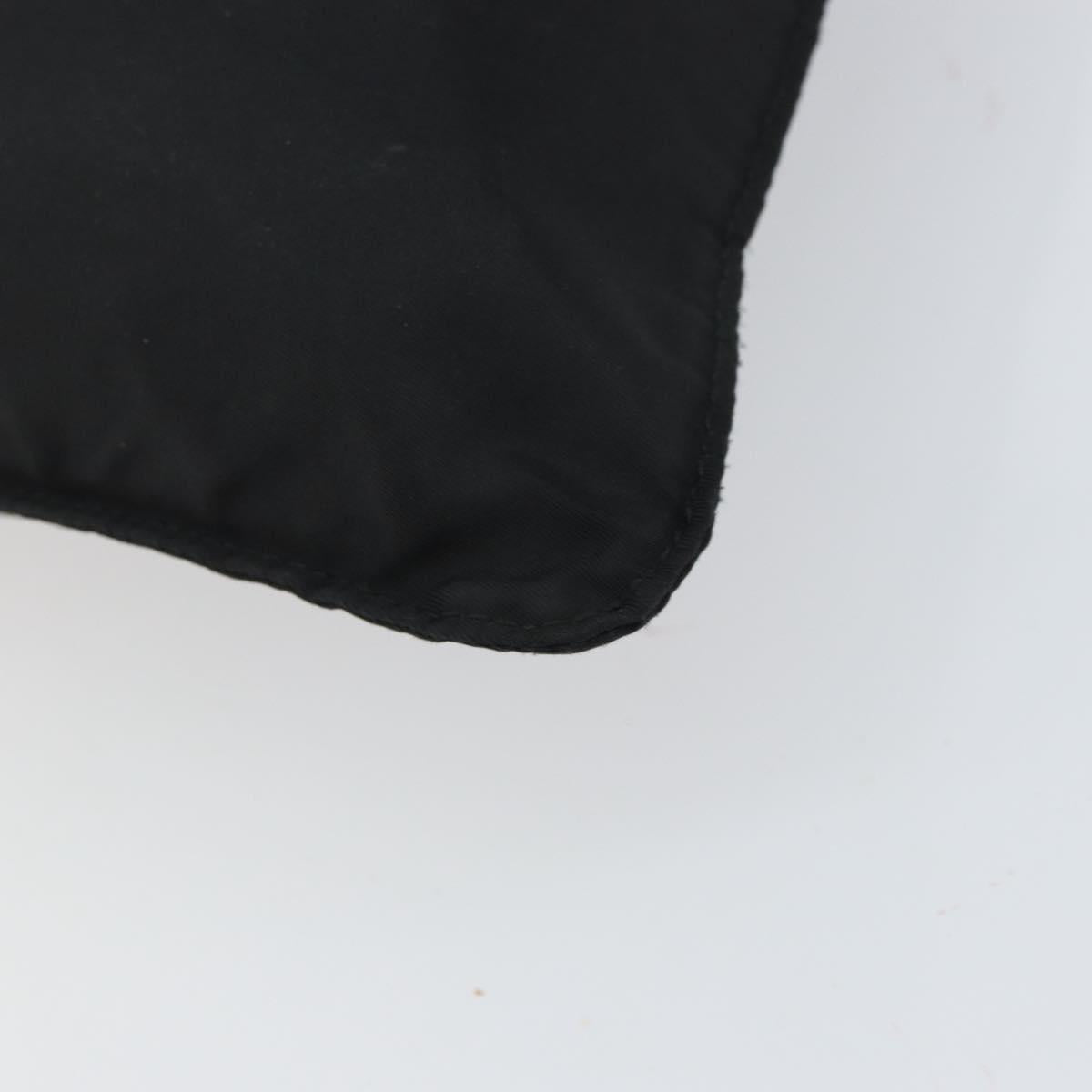 PRADA Shoulder Bag Nylon Black Silver Auth 160714