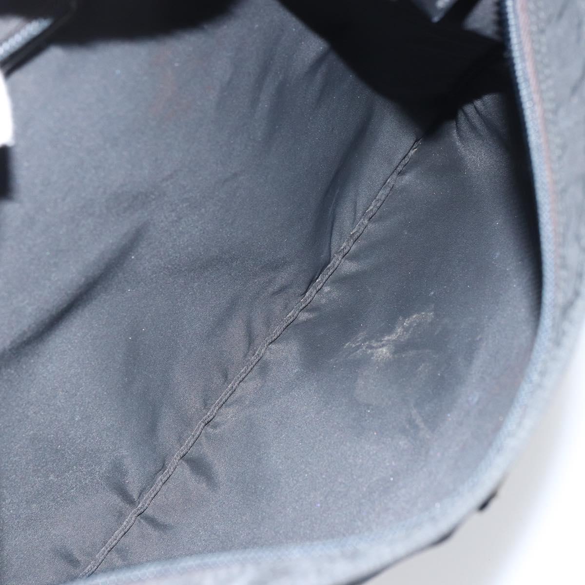 PRADA Shoulder Bag Nylon Black Silver Auth 160714