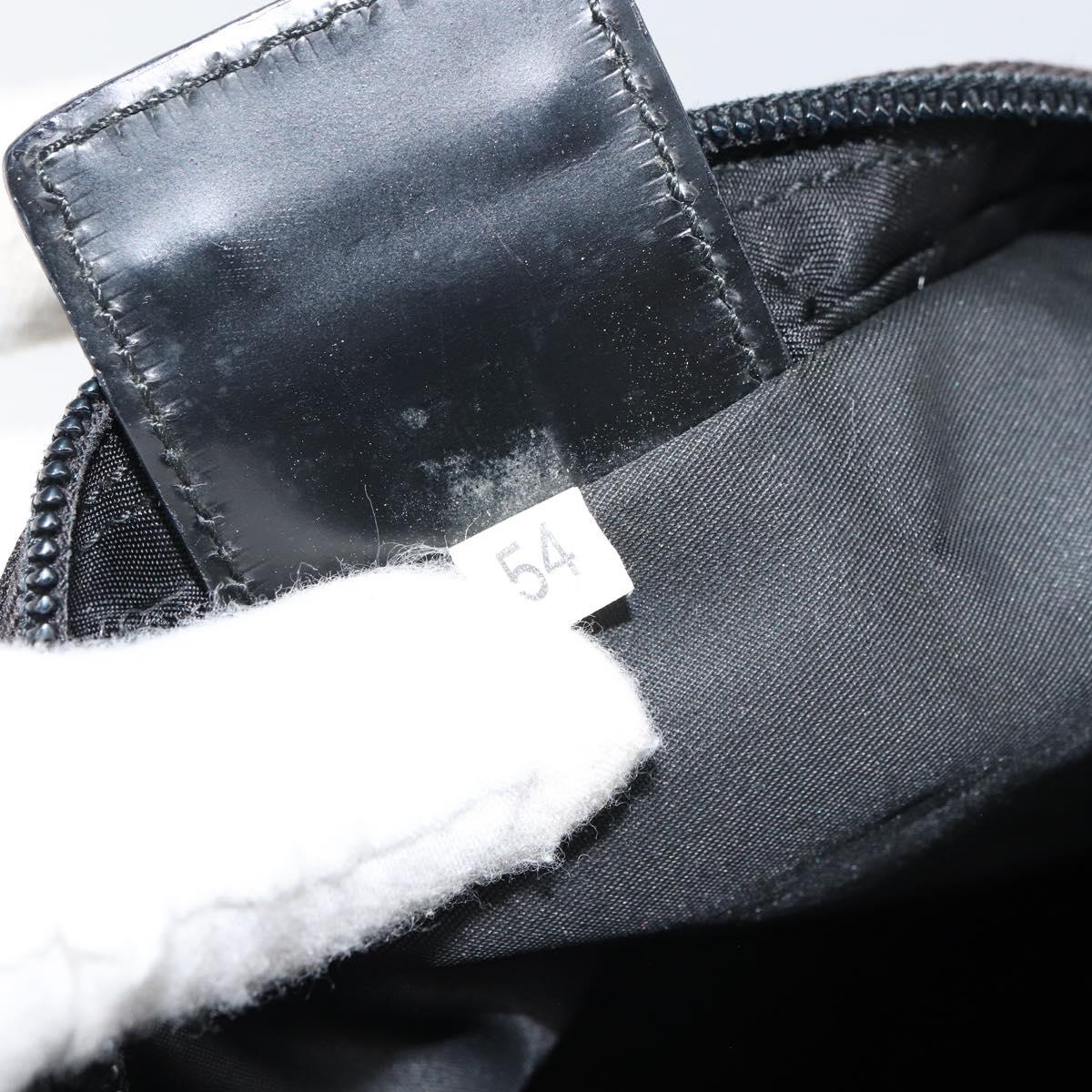 PRADA Shoulder Bag Nylon Black Silver Auth 160714