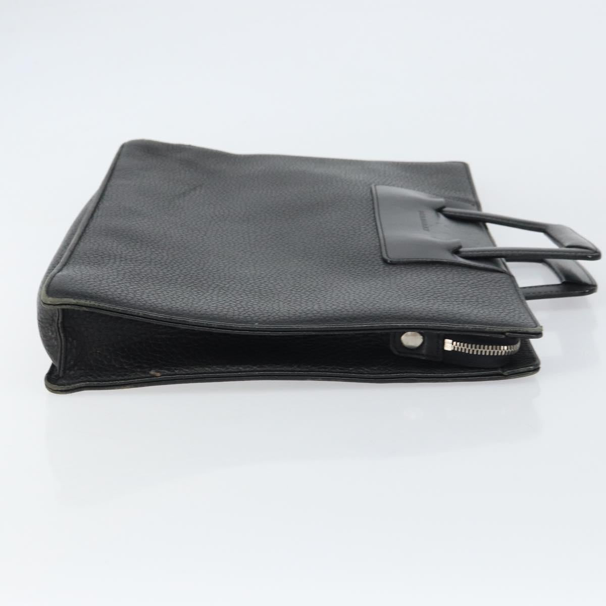 BURBERRY Business Bag Leather Black Auth 160724