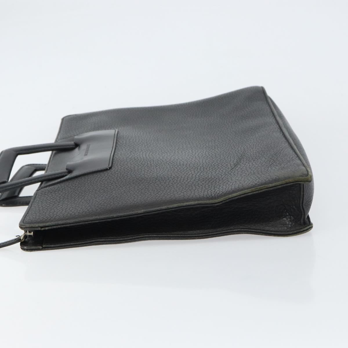BURBERRY Business Bag Leather Black Auth 160724