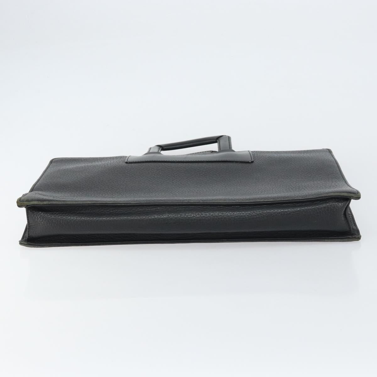 BURBERRY Business Bag Leather Black Auth 160724