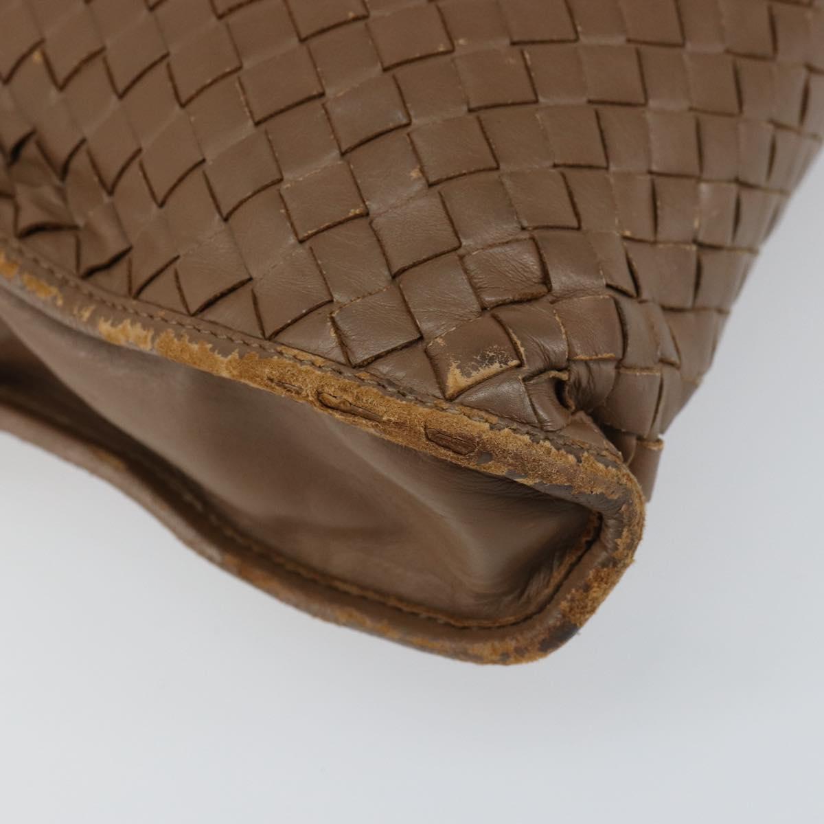 BOTTEGA VENETA INTRECCIATO Business Bag Leather Brown Auth 160744