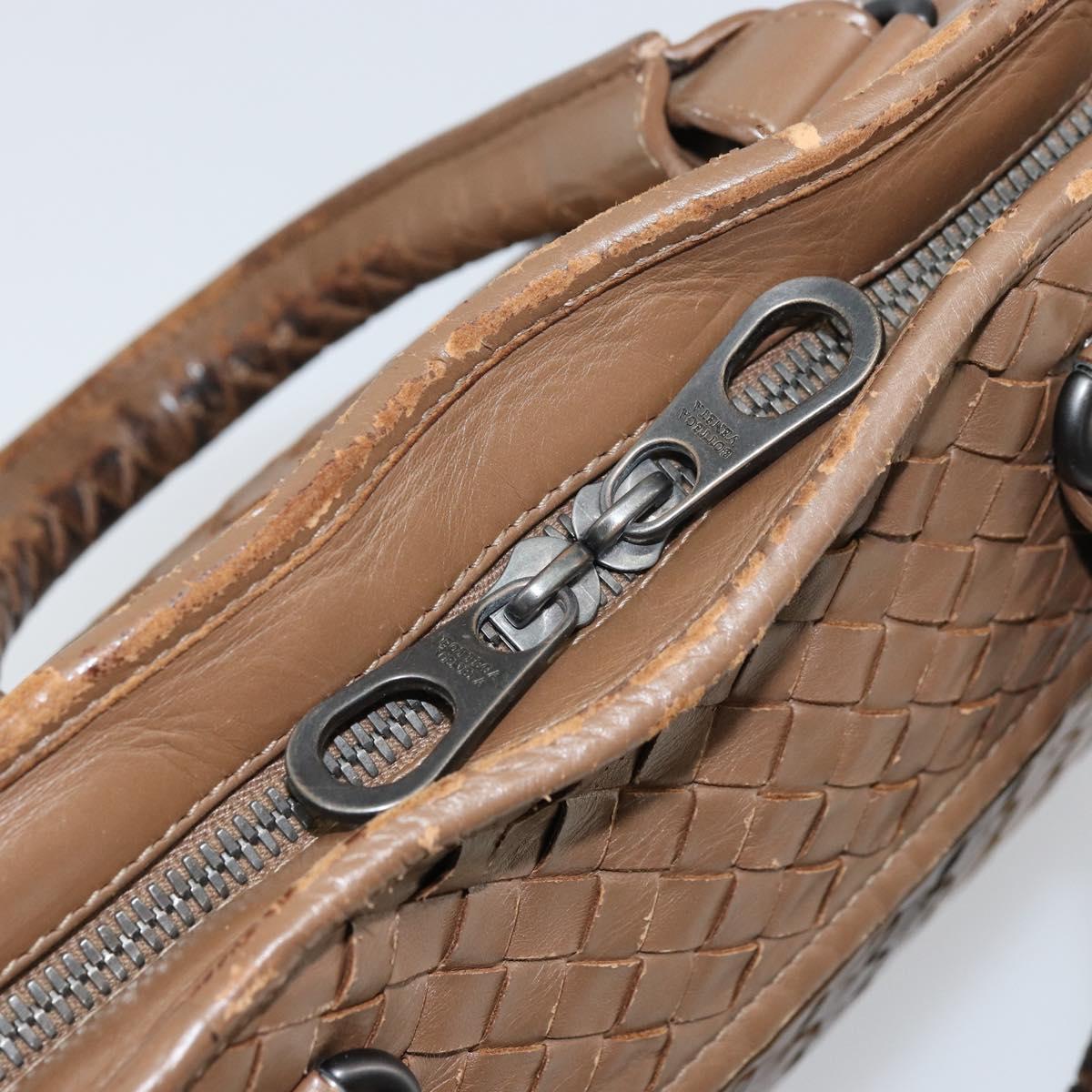 BOTTEGA VENETA INTRECCIATO Business Bag Leather Brown Auth 160744
