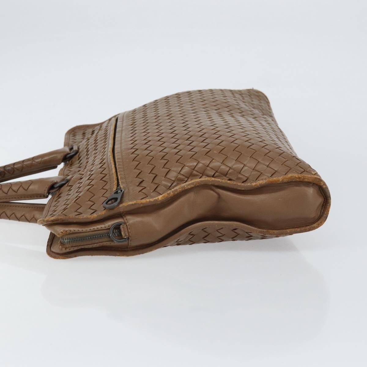 BOTTEGA VENETA INTRECCIATO Business Bag Leather Brown Auth 160744