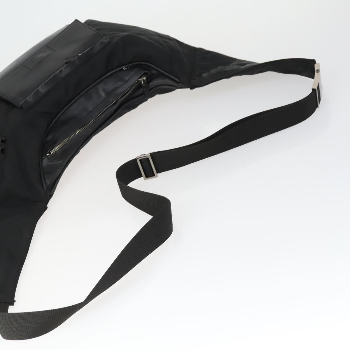 GUCCI Bamboo Shoulder Bag Leather Canvas 4 Set Black Auth 160749