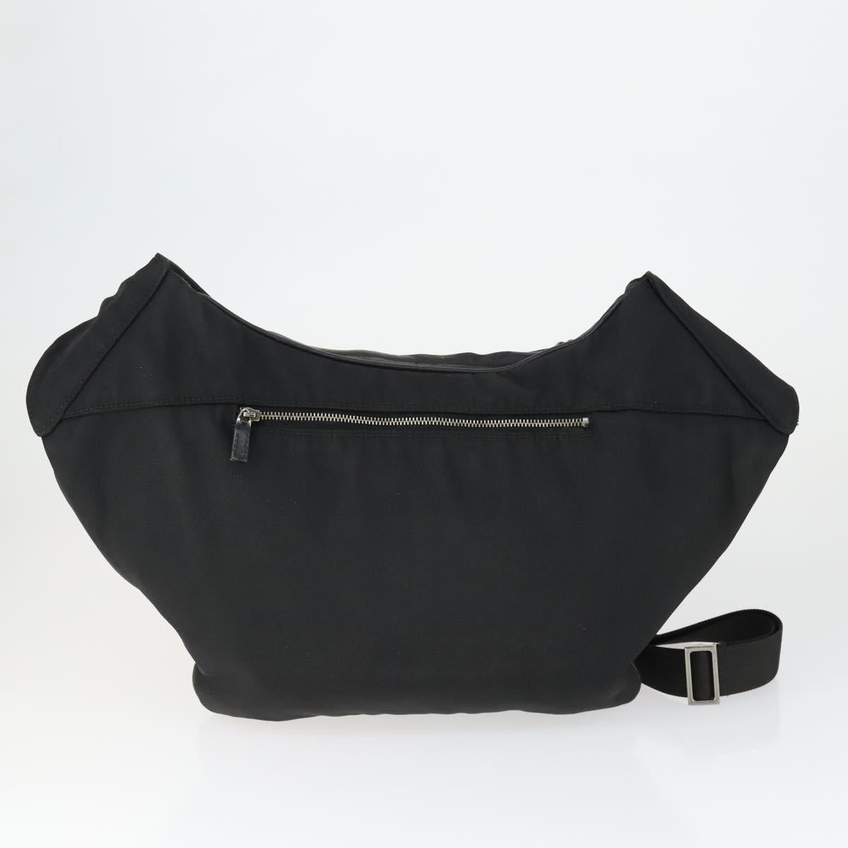 GUCCI Bamboo Shoulder Bag Leather Canvas 4 Set Black Auth 160749