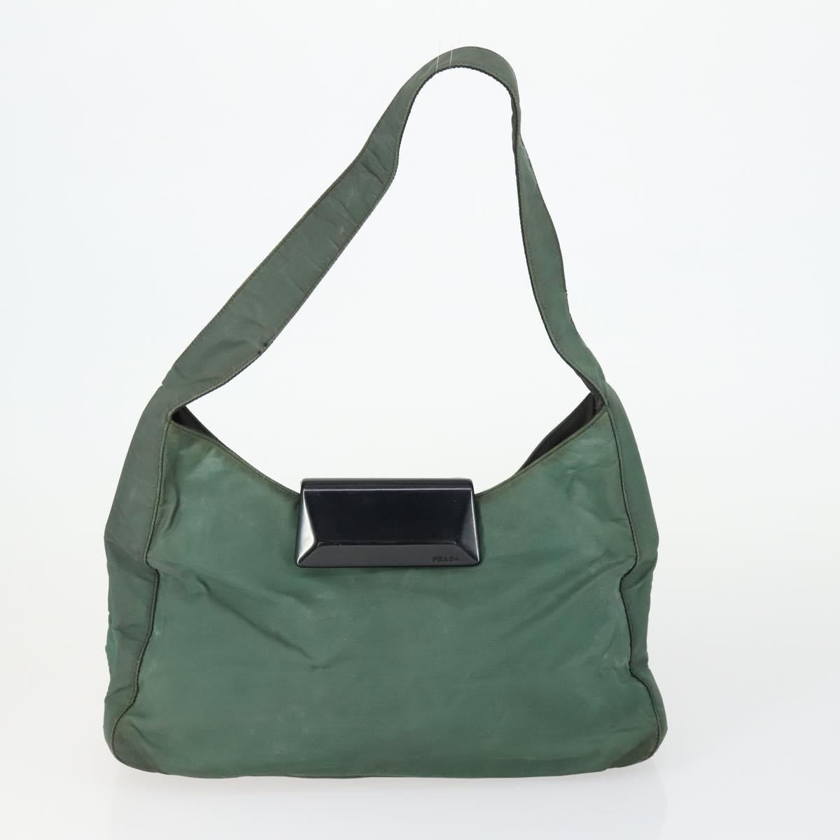 PRADA Bag Nylon 3 Set Black Khaki Auth 160751