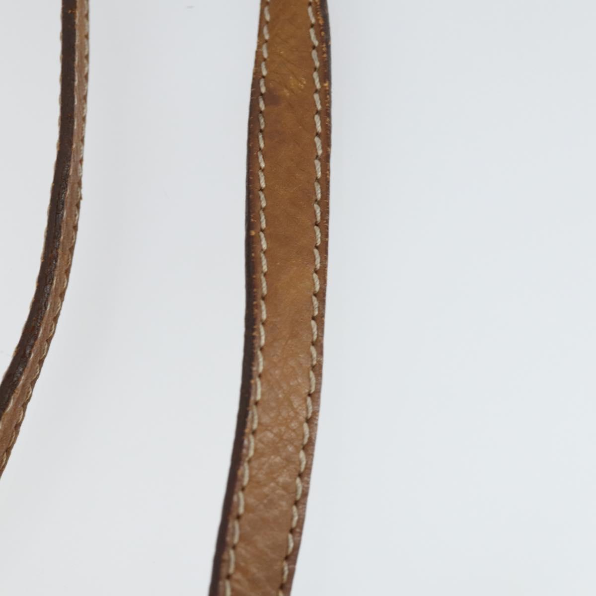 CELINE Macadam Canvas Shoulder Bag PVC 2 Set Brown Auth 160752