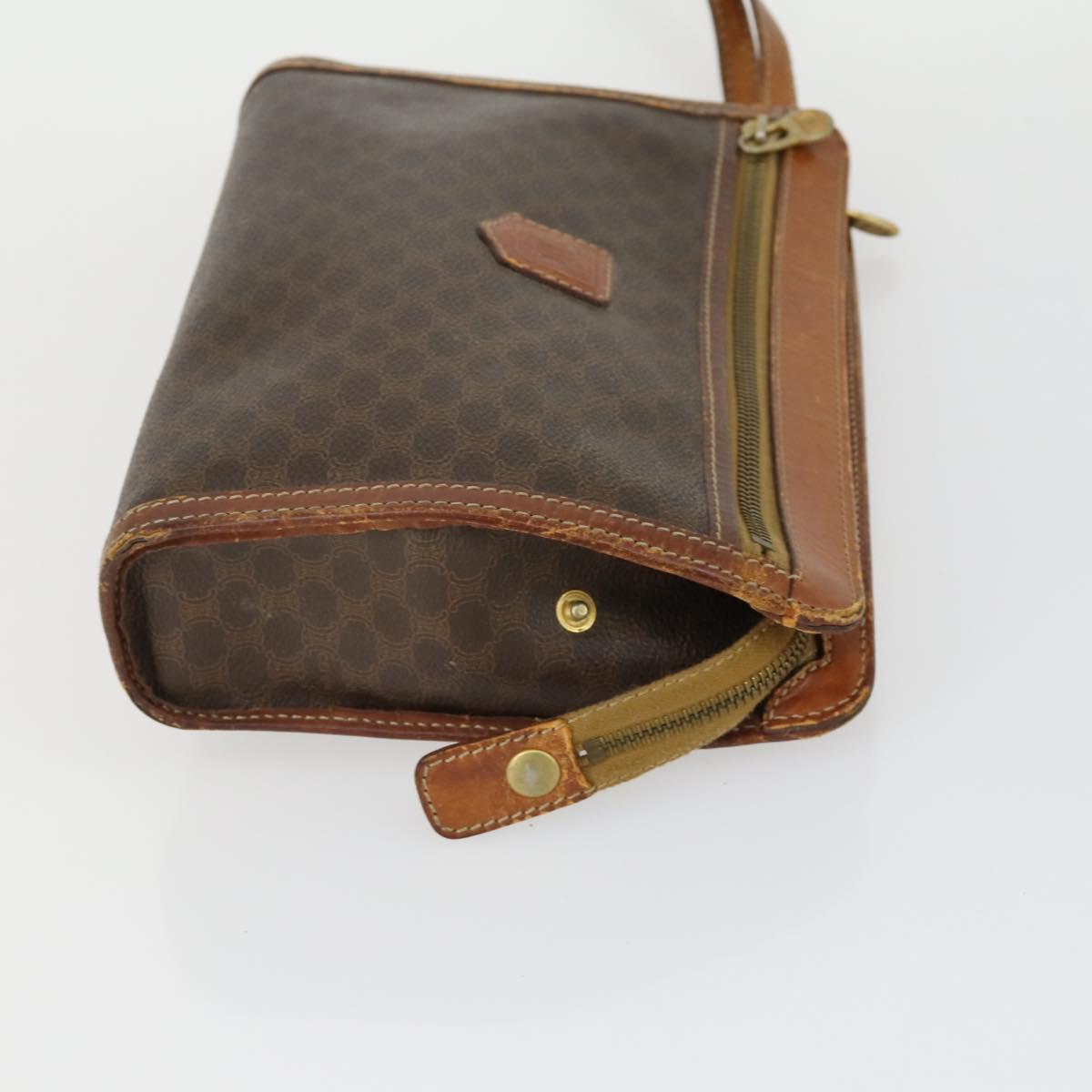 CELINE Macadam Canvas Bag PVC 4 Set Brown Auth 160753