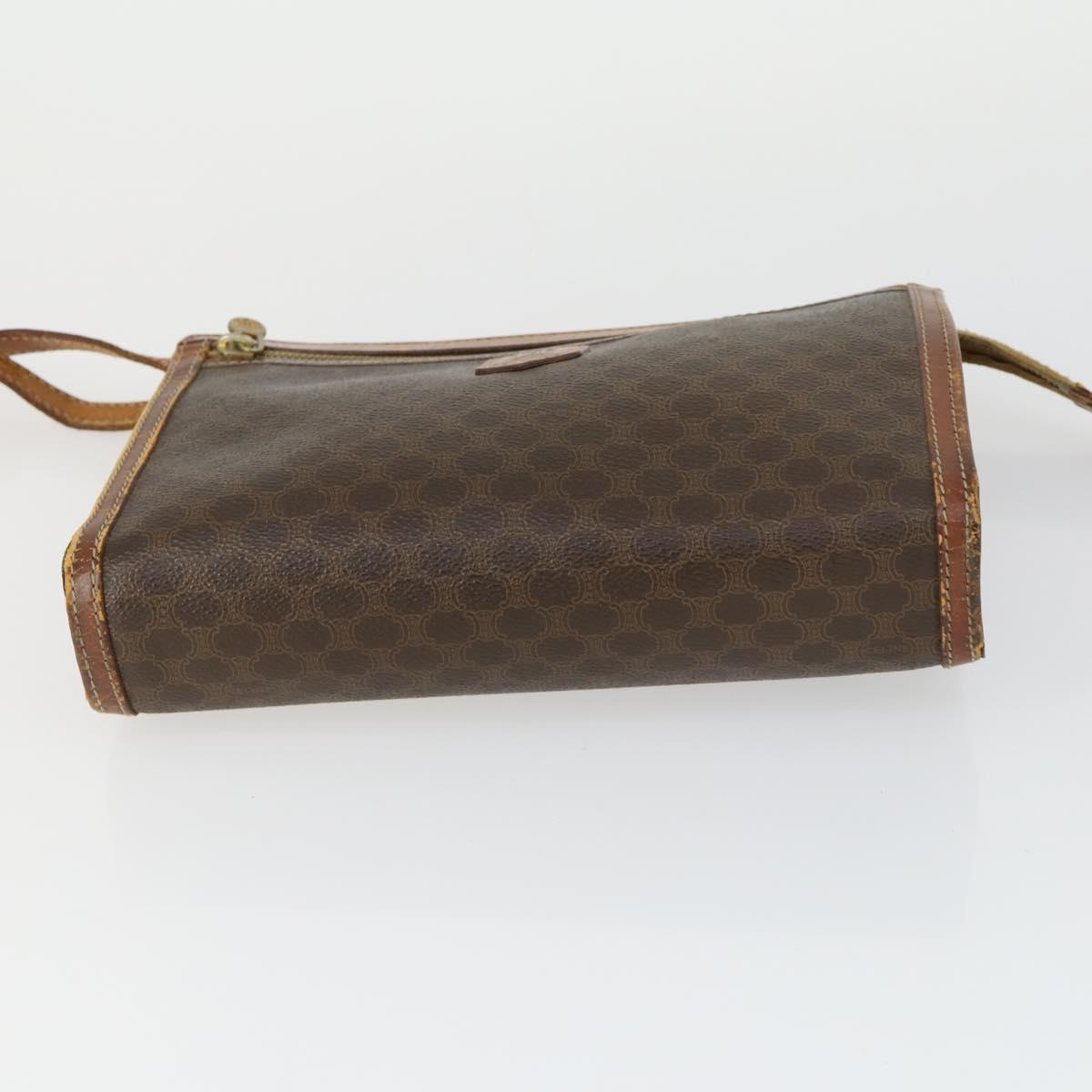 CELINE Macadam Canvas Bag PVC 4 Set Brown Auth 160753