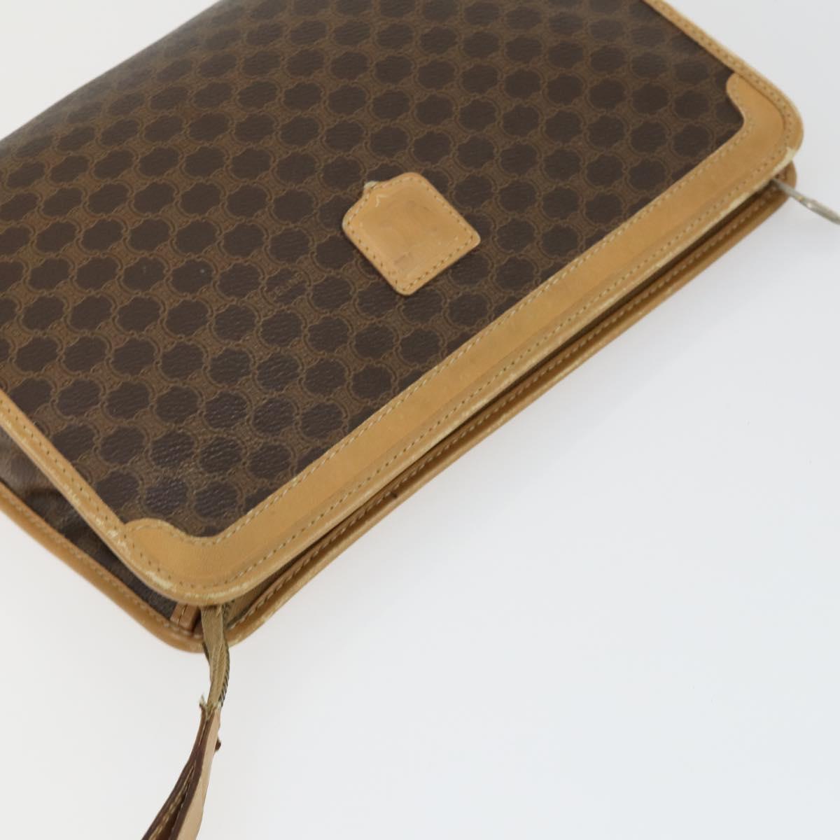 CELINE Macadam Canvas Bag PVC 4 Set Brown Auth 160753