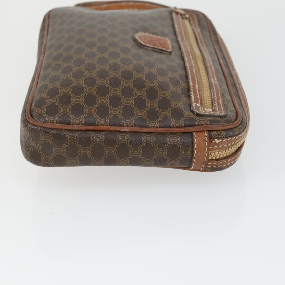 CELINE Macadam Canvas Bag PVC 4 Set Brown Auth 160753