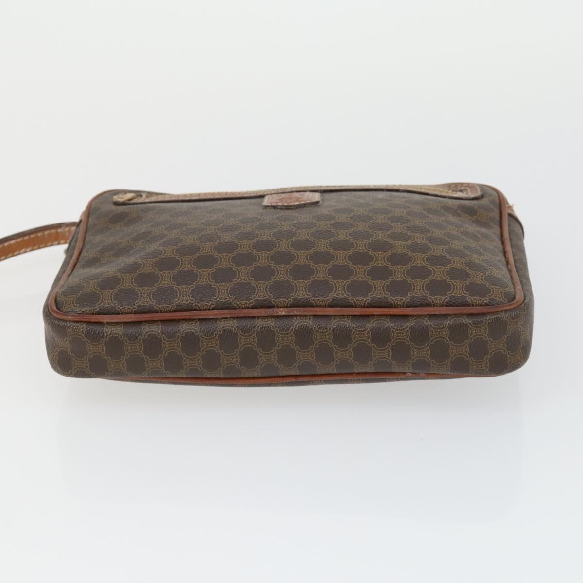 CELINE Macadam Canvas Bag PVC 4 Set Brown Auth 160753