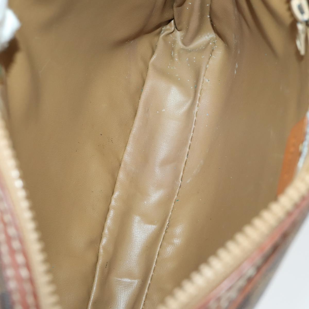 CELINE Macadam Canvas Bag PVC 4 Set Brown Auth 160753