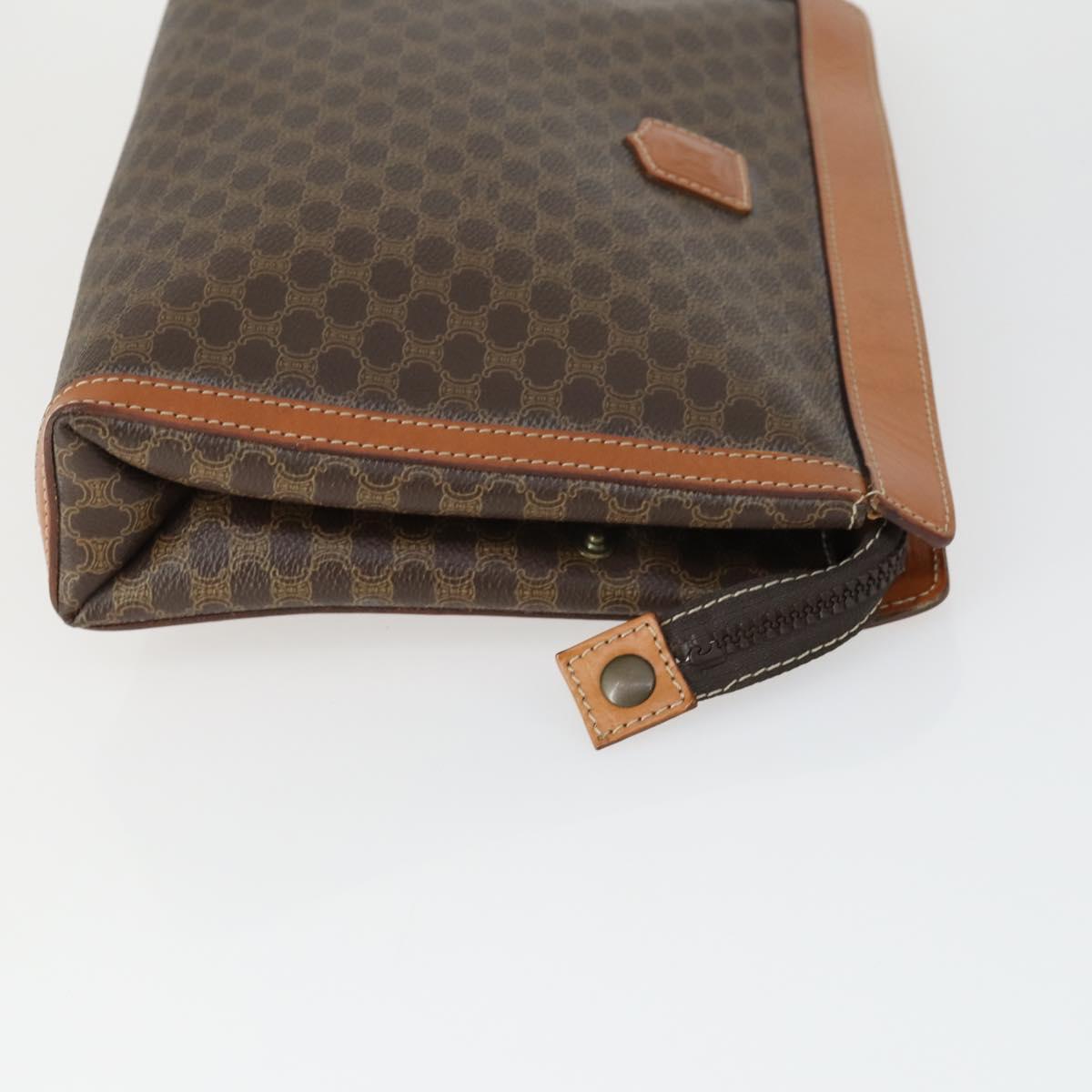 CELINE Macadam Canvas Bag PVC 4 Set Brown Auth 160753