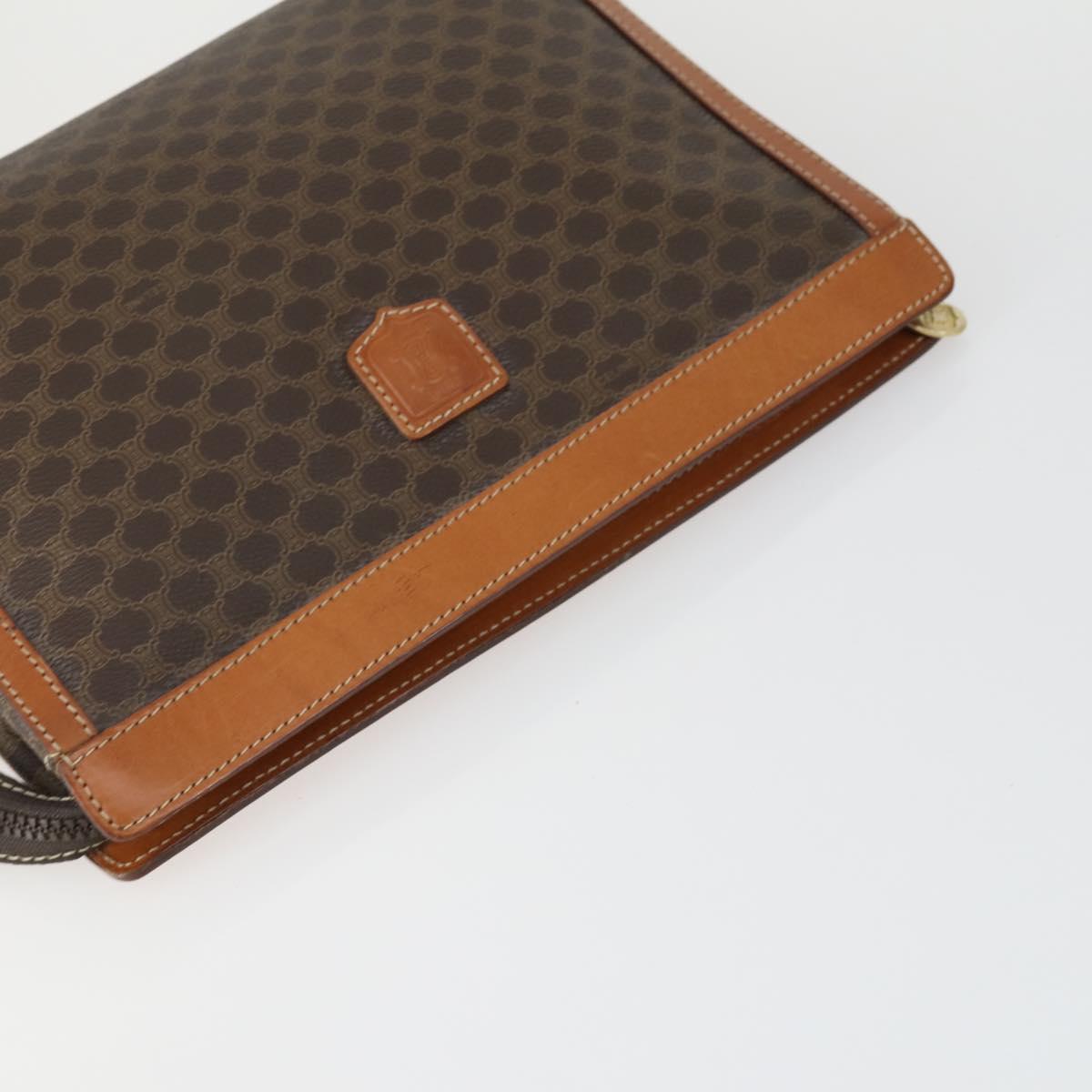 CELINE Macadam Canvas Bag PVC 4 Set Brown Auth 160753