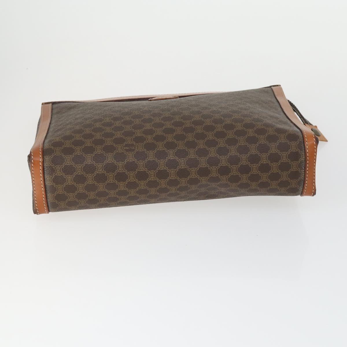 CELINE Macadam Canvas Bag PVC 4 Set Brown Auth 160753