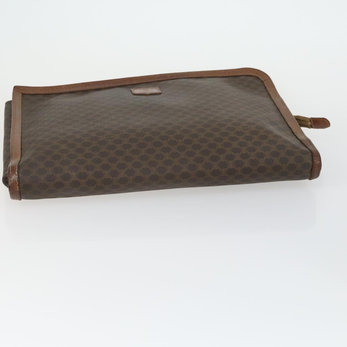 CELINE Macadam Canvas Bag PVC Suede 3 Set Brown Beige Auth 160754