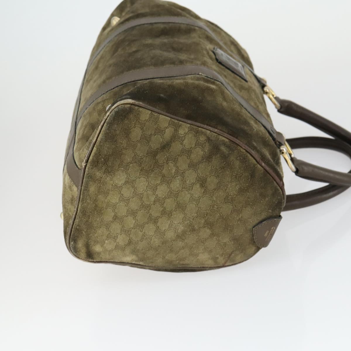 CELINE Macadam Canvas Bag PVC Suede 3 Set Brown Beige Auth 160754