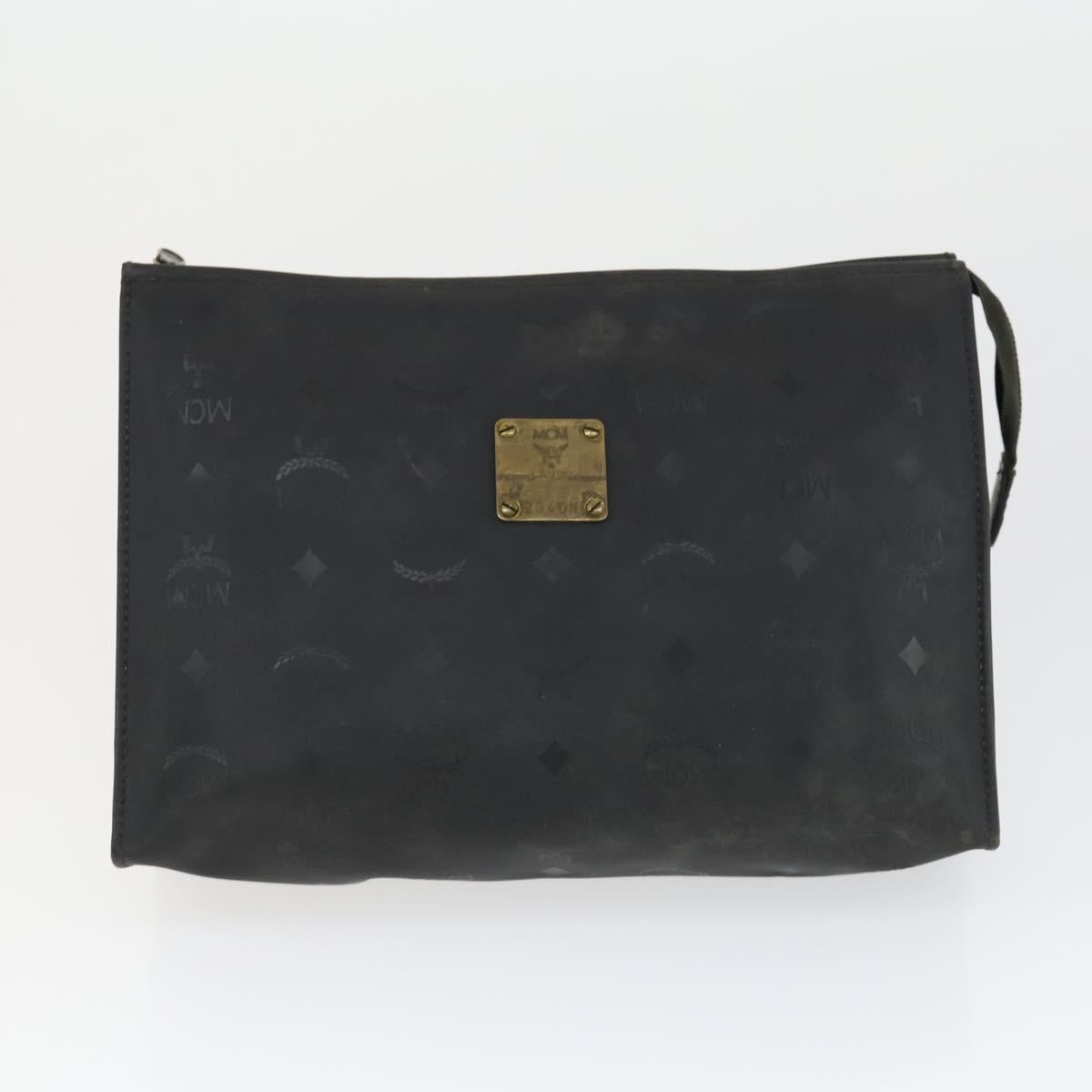 Salvatore Ferragamo MCM Logogram Vicetos Bag PVC Leather 3 Set Black Auth 160758