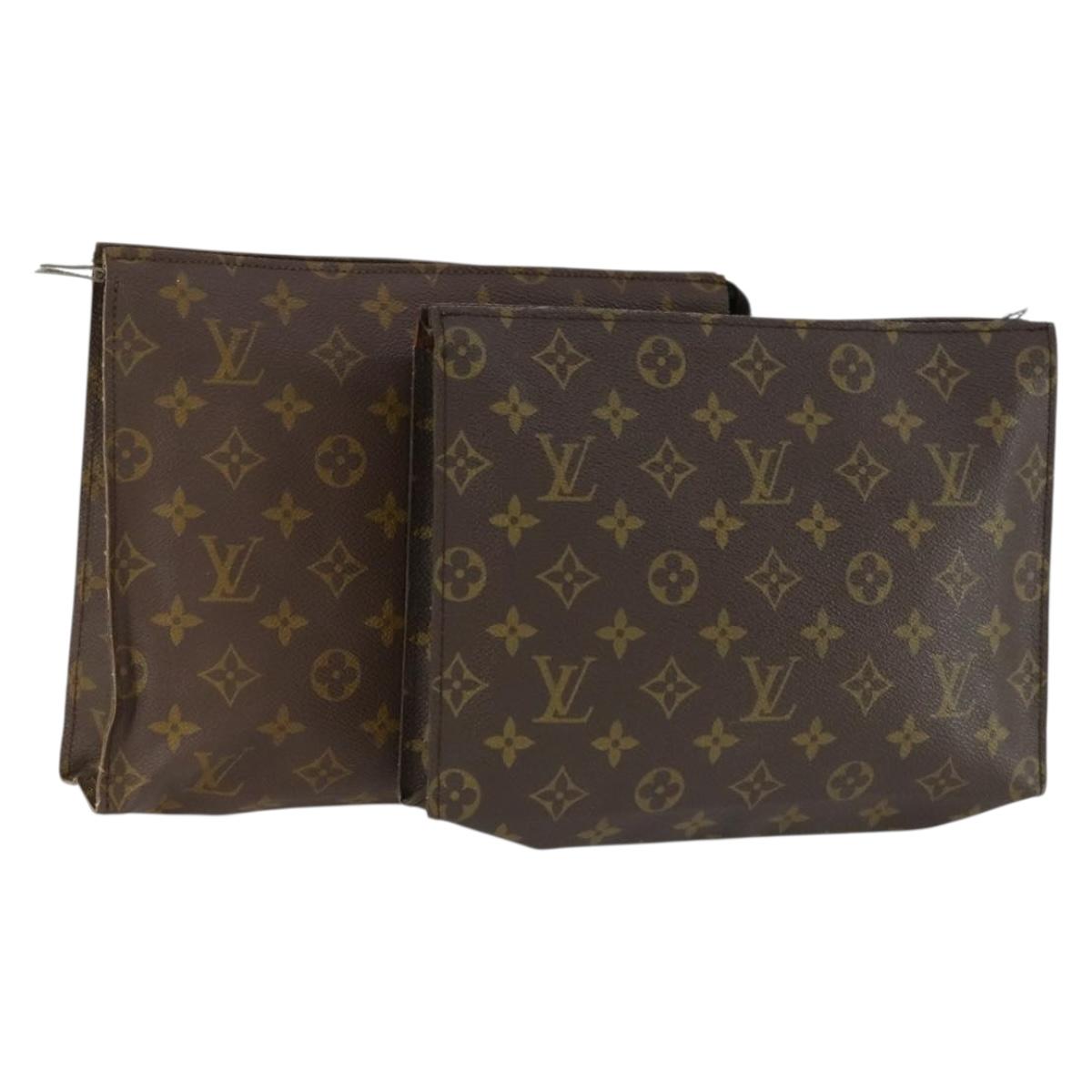 LOUIS VUITTON Monogram Poche Toilette 26 Pouch 2 Set LV Auth 160767