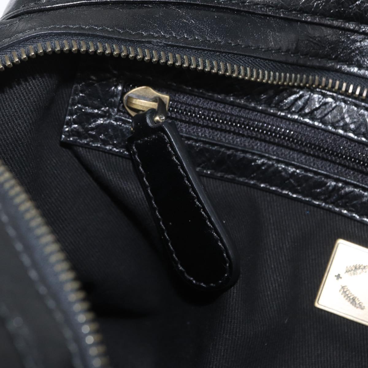 BALLY Tote Bag Leather Black Auth 160786