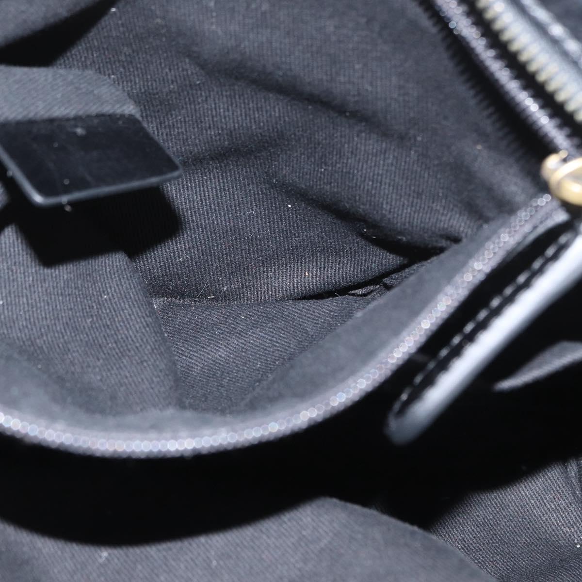 BALLY Tote Bag Leather Black Auth 160786