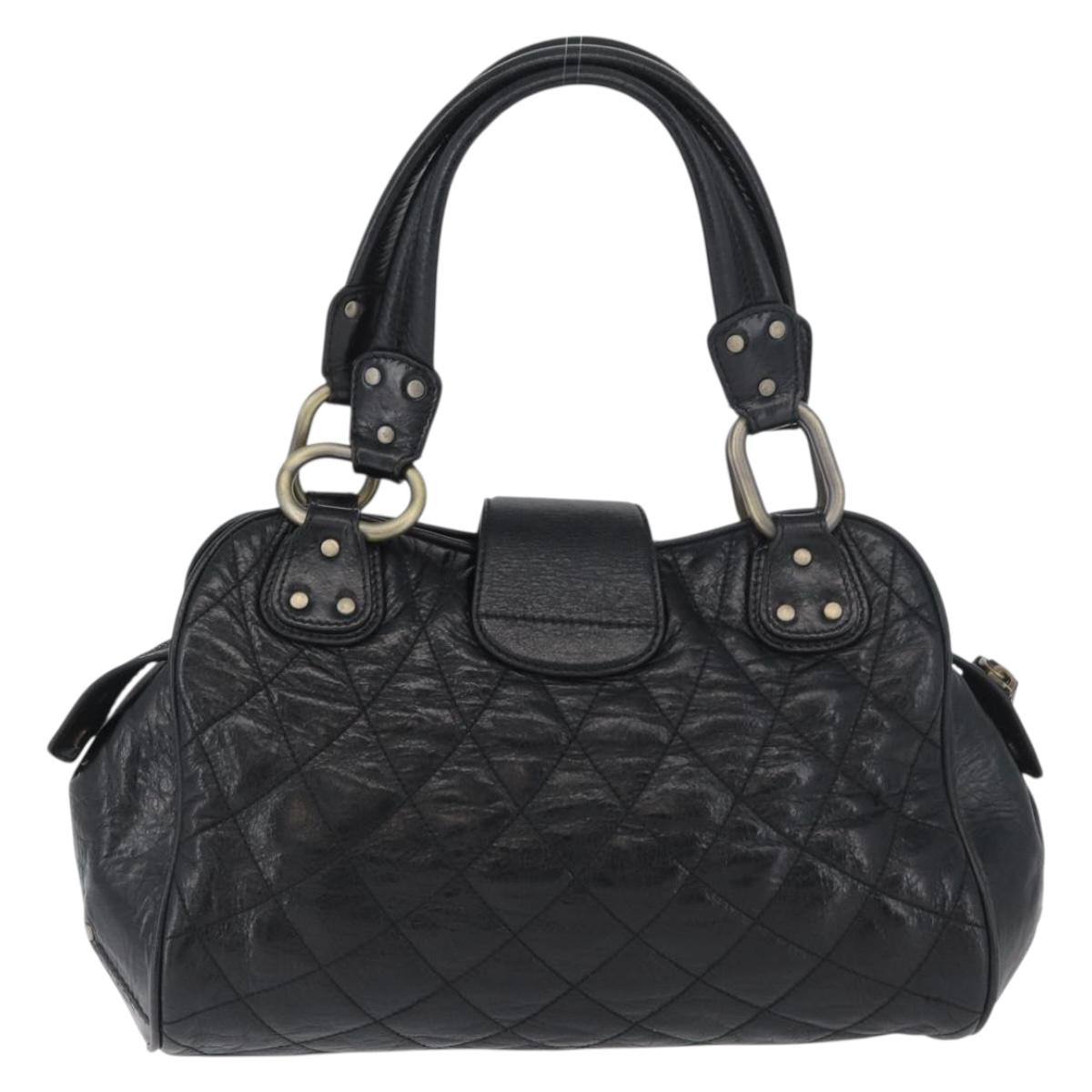 BALLY Tote Bag Leather Black Auth 160786