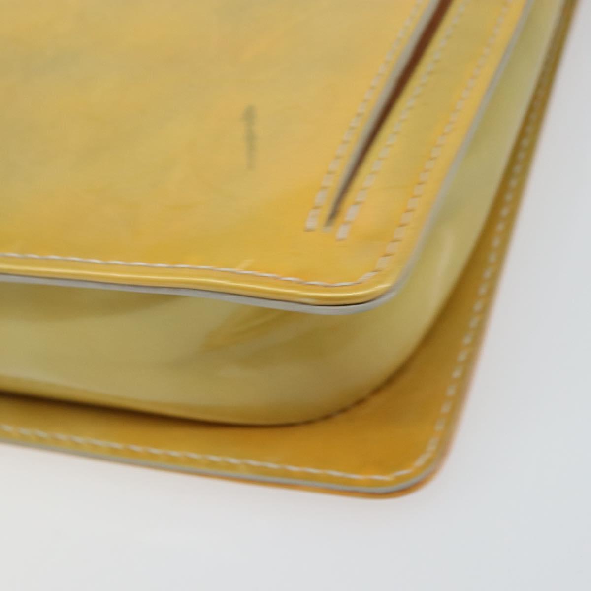 LOUIS VUITTON Monogram Vernis Motto Accessory Pouch Gris M91030 LV Auth 160810